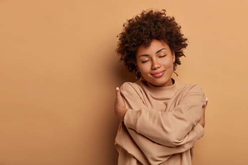 calm woman after anxiety therapy