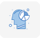 head and pie chart icon